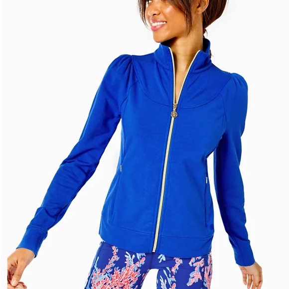 Lilly Pulitzer Luxletic Zip Front Sweatshirt - Picture 1 of 10